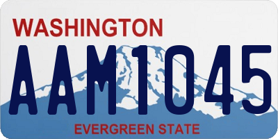 WA license plate AAM1045