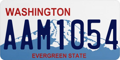 WA license plate AAM1054