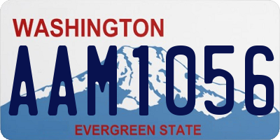 WA license plate AAM1056