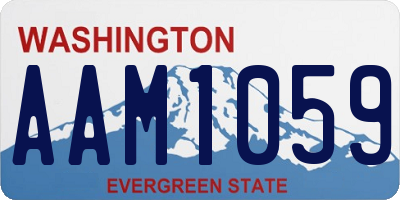 WA license plate AAM1059