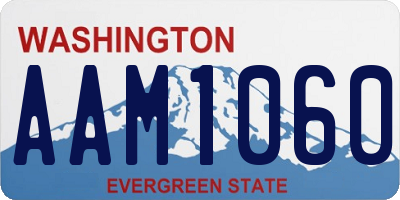 WA license plate AAM1060