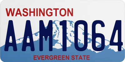 WA license plate AAM1064
