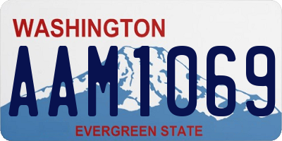 WA license plate AAM1069