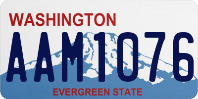 WA license plate AAM1076