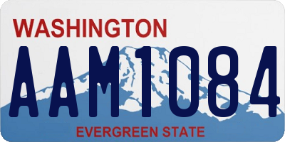 WA license plate AAM1084