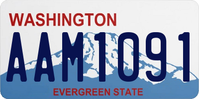 WA license plate AAM1091