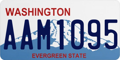WA license plate AAM1095