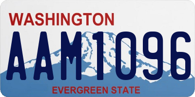WA license plate AAM1096