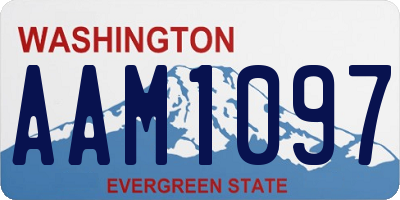 WA license plate AAM1097