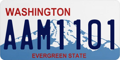 WA license plate AAM1101