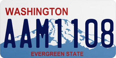 WA license plate AAM1108