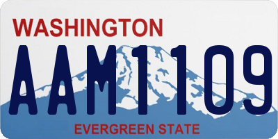 WA license plate AAM1109