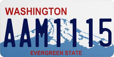 WA license plate AAM1115