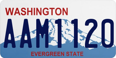 WA license plate AAM1120