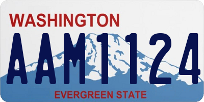 WA license plate AAM1124