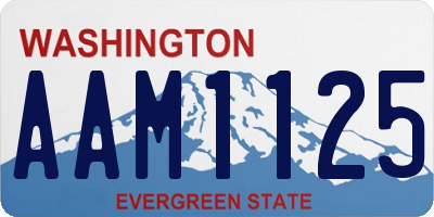 WA license plate AAM1125