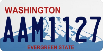 WA license plate AAM1127