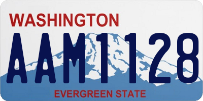 WA license plate AAM1128