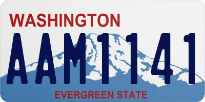 WA license plate AAM1141