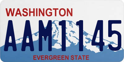 WA license plate AAM1145