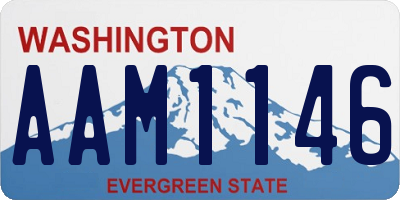 WA license plate AAM1146