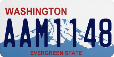 WA license plate AAM1148
