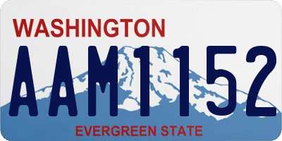 WA license plate AAM1152