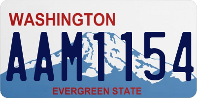 WA license plate AAM1154