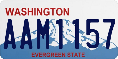 WA license plate AAM1157