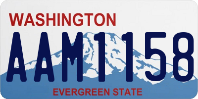 WA license plate AAM1158
