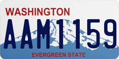 WA license plate AAM1159