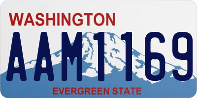 WA license plate AAM1169