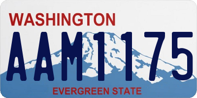 WA license plate AAM1175