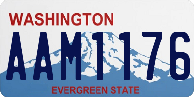 WA license plate AAM1176