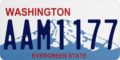 WA license plate AAM1177