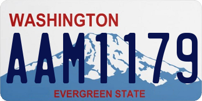 WA license plate AAM1179