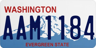 WA license plate AAM1184