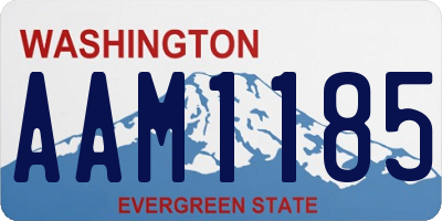 WA license plate AAM1185