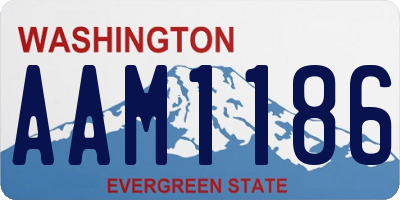 WA license plate AAM1186