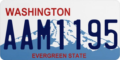 WA license plate AAM1195
