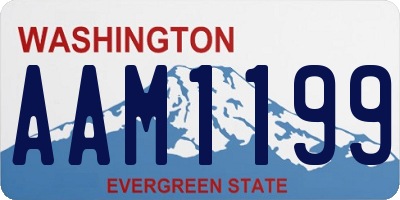 WA license plate AAM1199