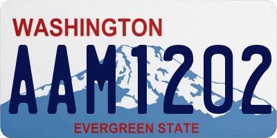 WA license plate AAM1202