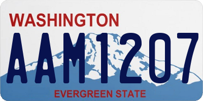 WA license plate AAM1207