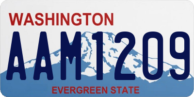 WA license plate AAM1209