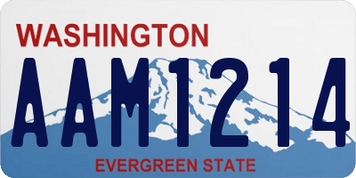 WA license plate AAM1214