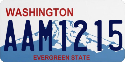 WA license plate AAM1215