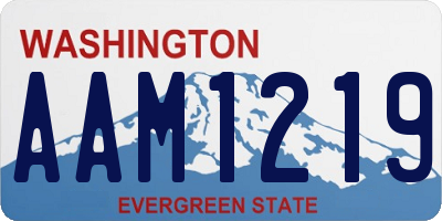 WA license plate AAM1219