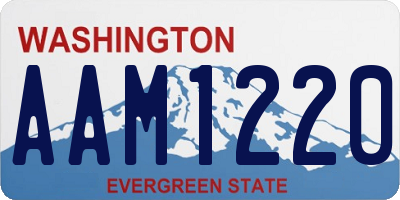 WA license plate AAM1220