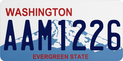 WA license plate AAM1226