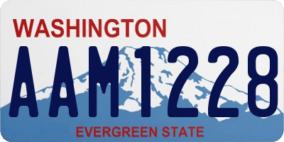 WA license plate AAM1228